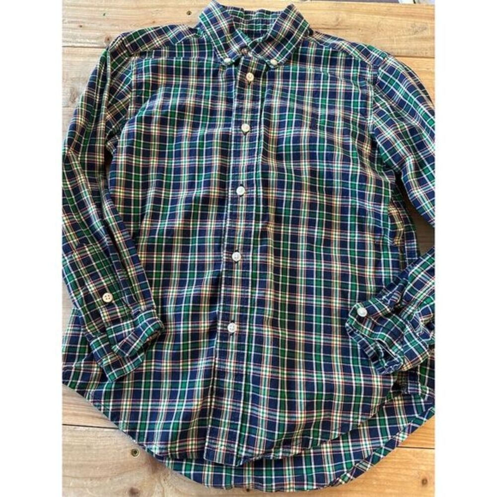 Ralph Lauren Boys Plaid Button-Up Shirt Long Sleeve Size 6‎ SI39